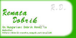 renata dobrik business card